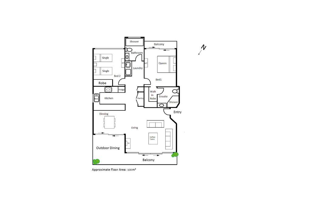 Apartment with Garden View Floor