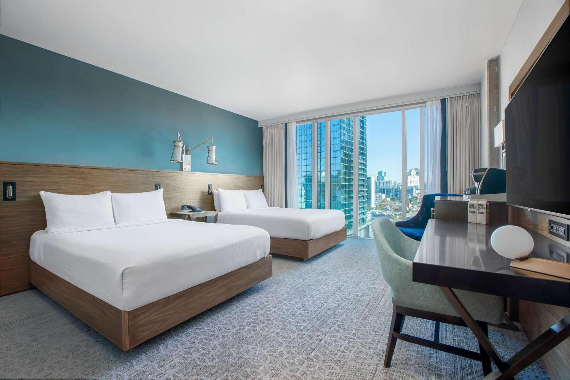 Queen Room with Two Queen Beds and City View