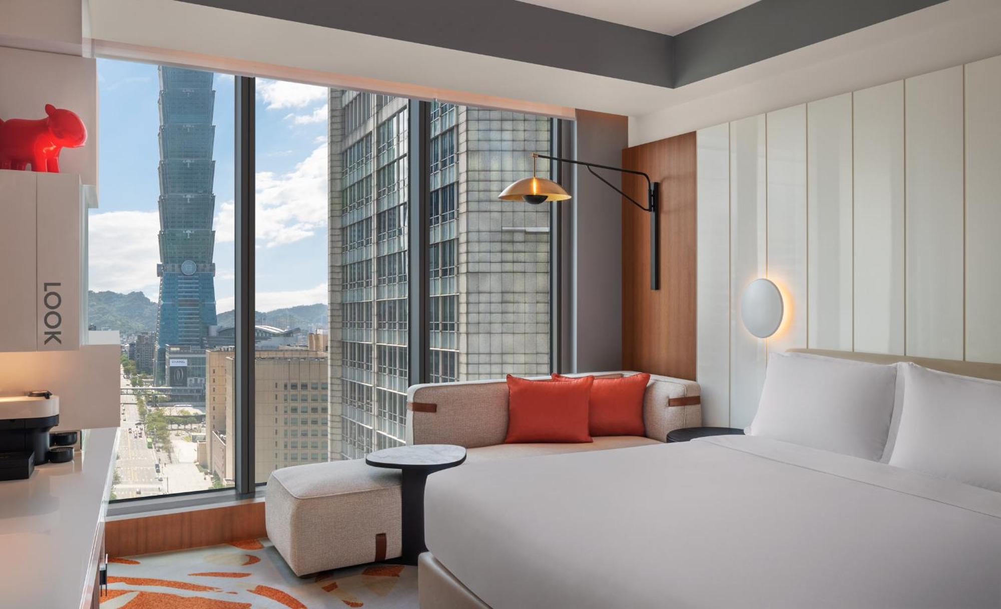 Chambre Lit King-Size Spectacular - Vue sur Taipei 101