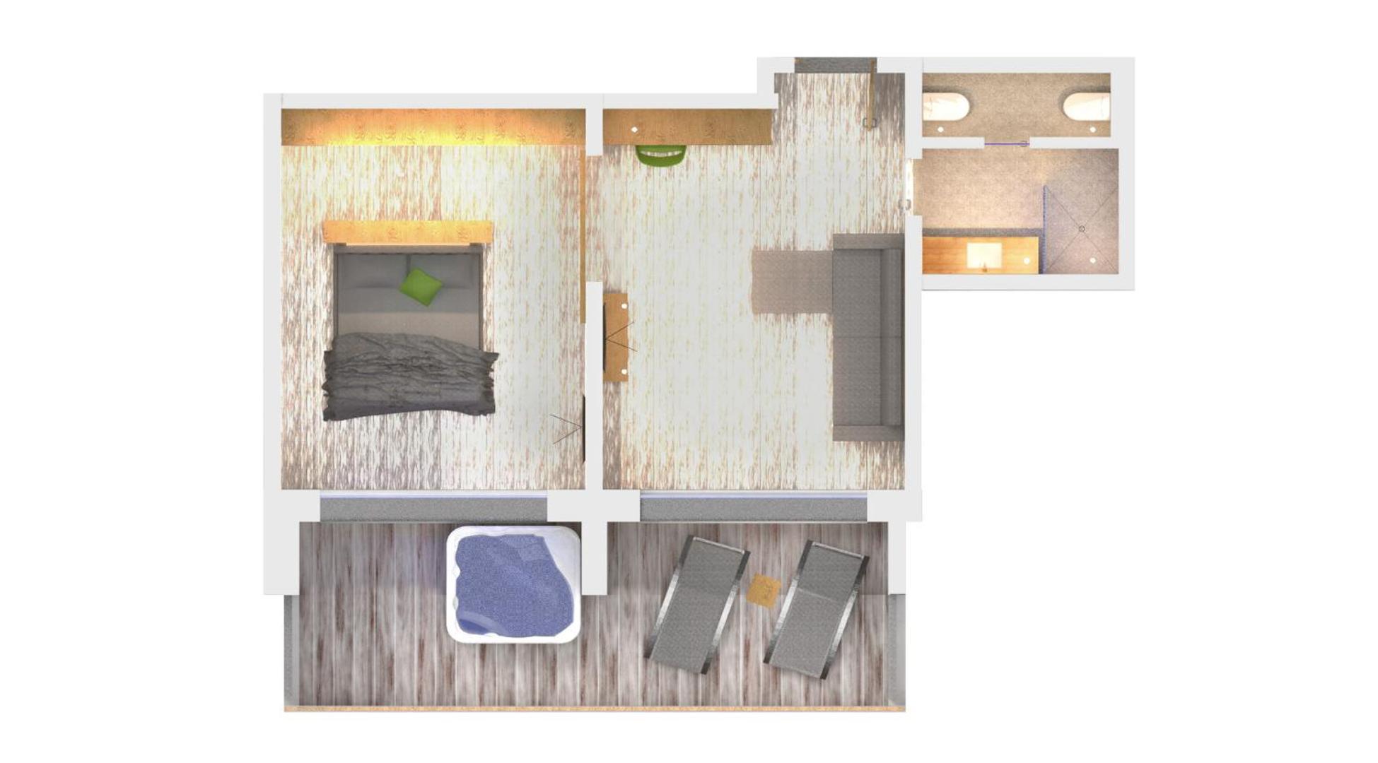 Suite mit Whirlpool