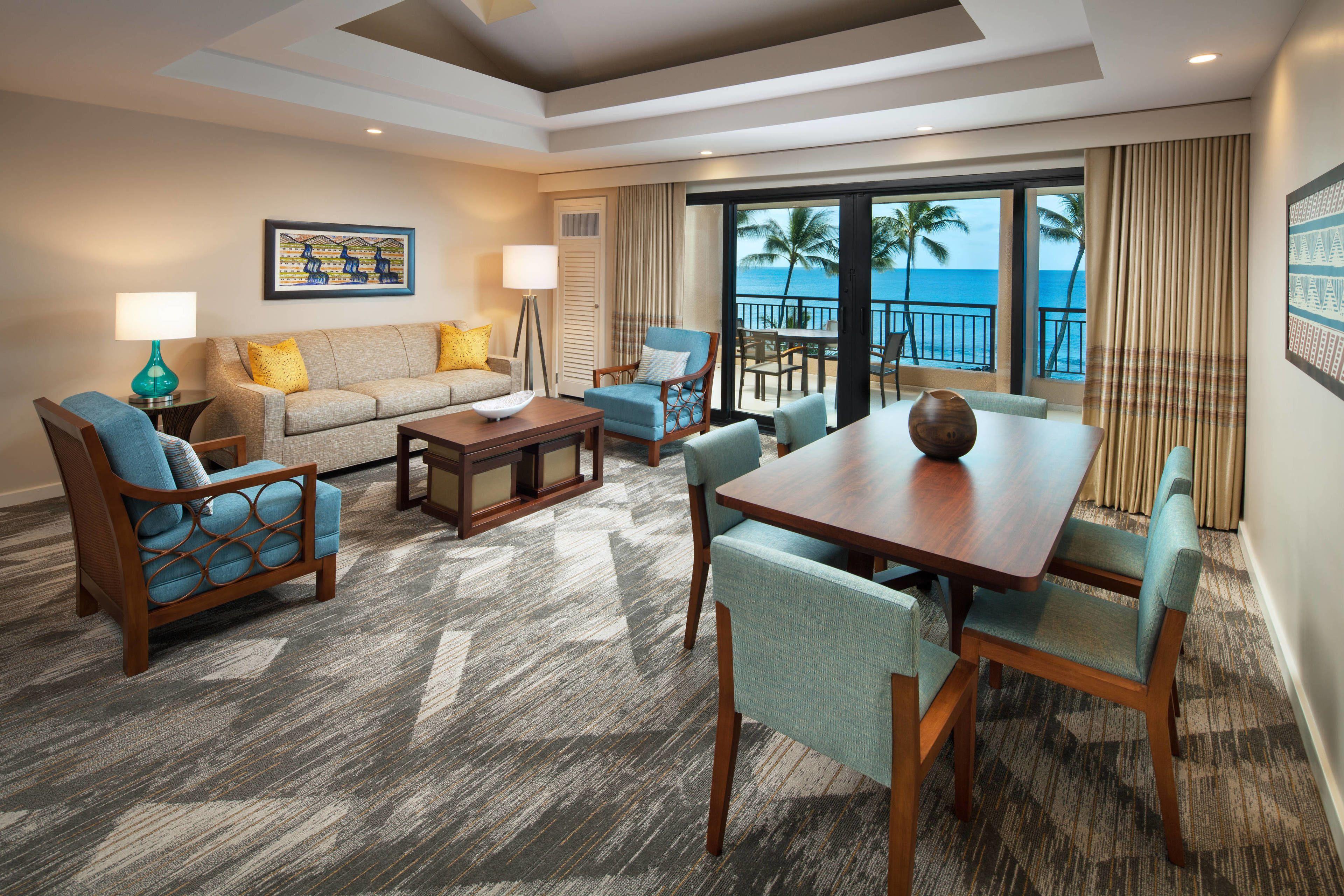 Deluxe Oceanfront Suite with Two Queen Beds and Sofa Bed