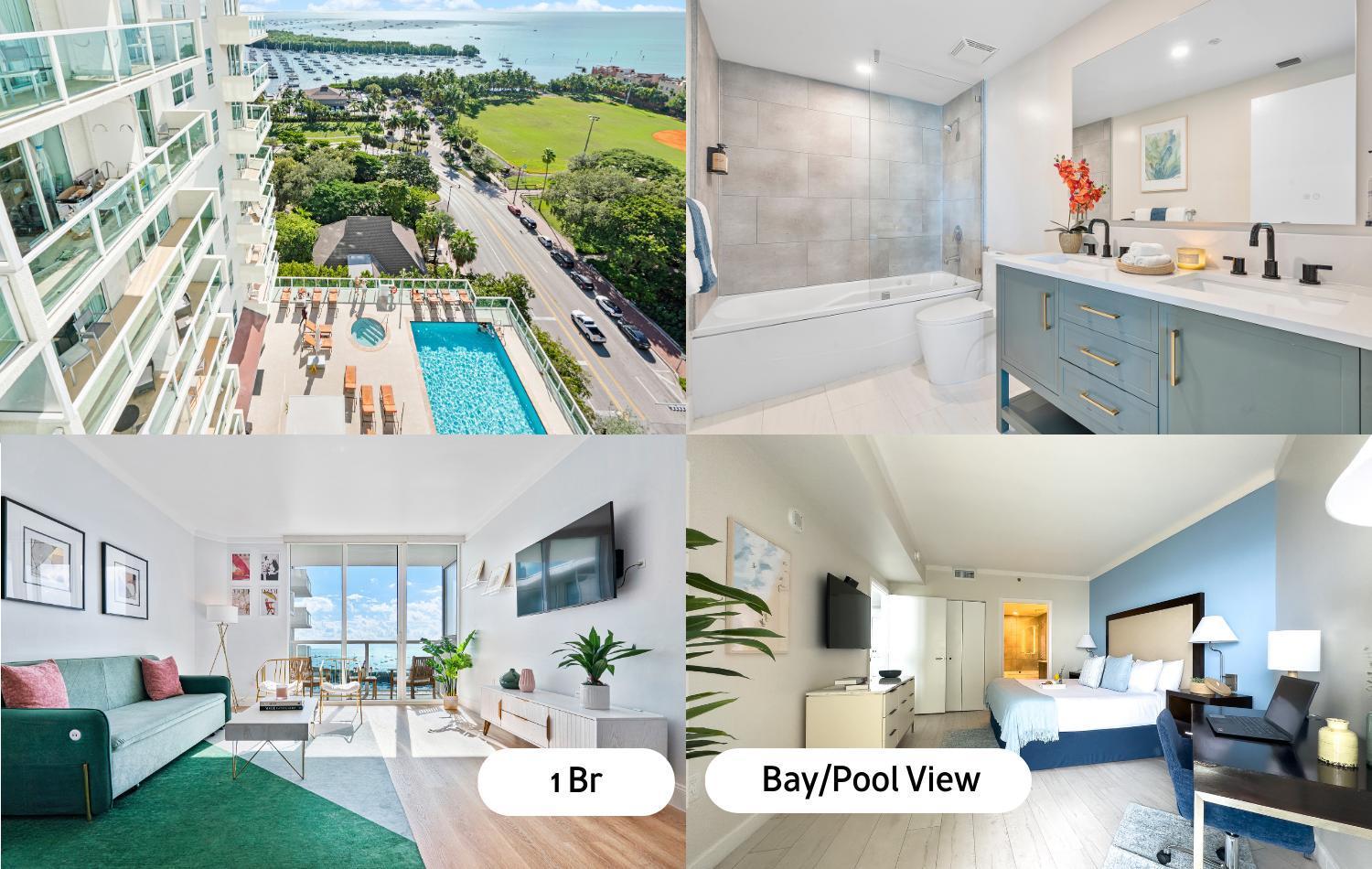 One-Bedroom Apartment with Pool View