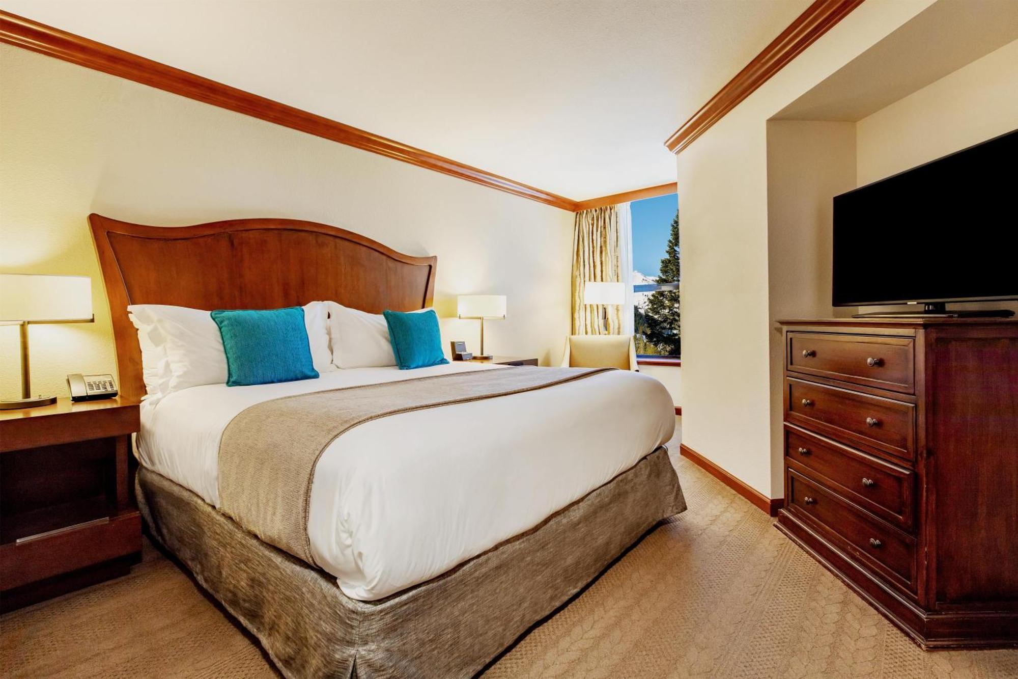 Suite with Fireplace and Valley View