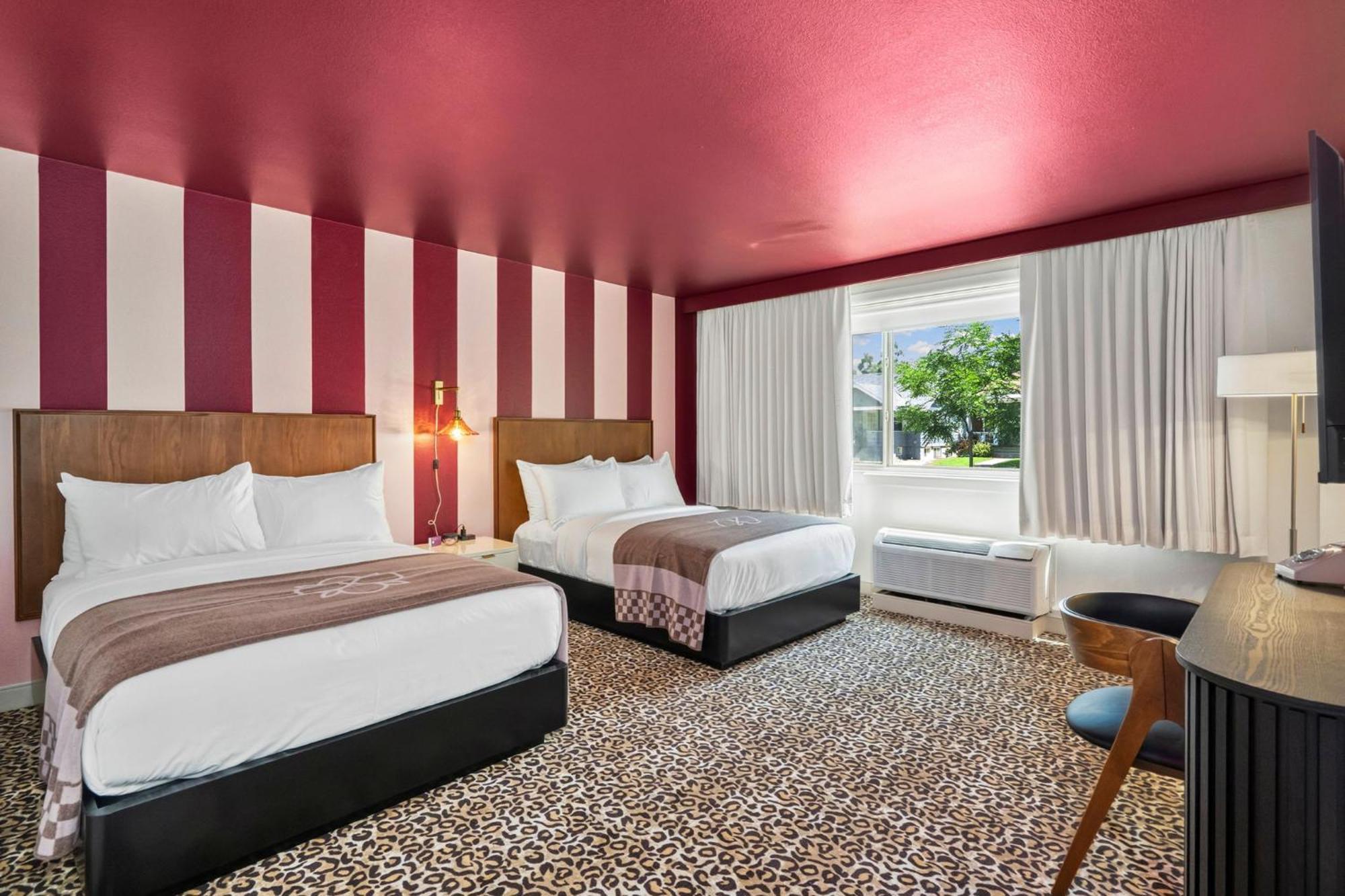 Double Room with Two Double Beds and Roll-In Shower - Disability Access/Non-Smoking